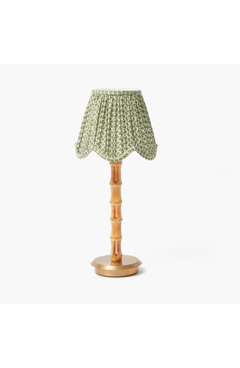 Mrs. Alice Lotus Deep Scalloped Lampshade, Alternate, color, Olive