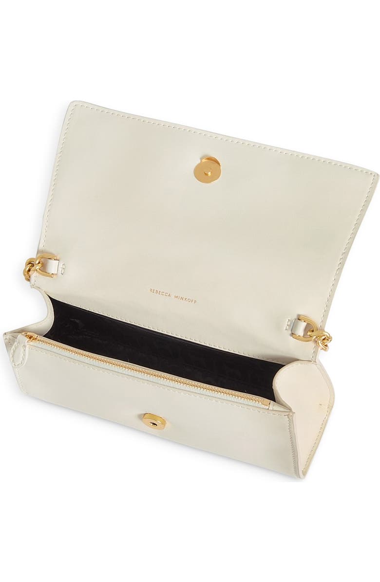 Rebecca Minkoff Curb Link Leather Crossbody Bag, Alternate, color, Porcelain