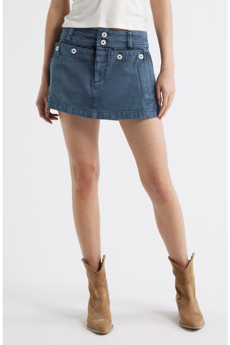 Dream Weaver Cotton Twill Micro Miniskirt, Main, color, TWINKLING TWILIGHT