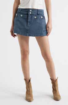 Dream Weaver Cotton Twill Micro Miniskirt