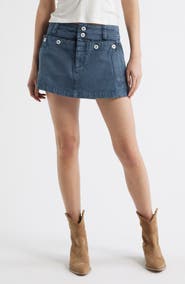 Free People Dream Weaver Cotton Twill Micro Miniskirt