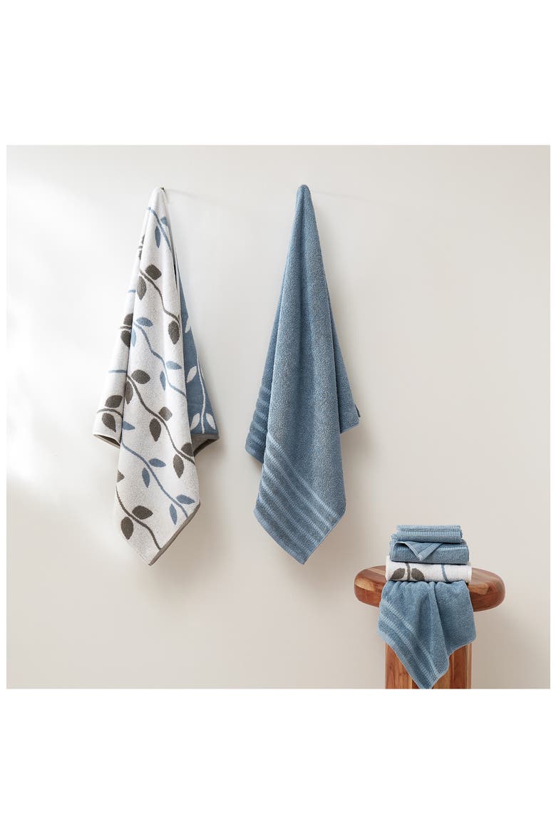 Yard Dyed 6-Piece Towel Set, Alternate, color, BLUE