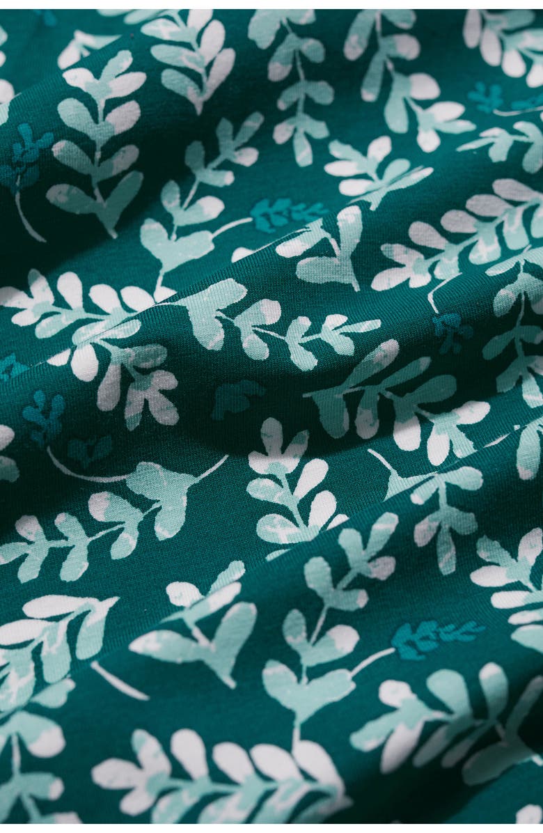 Seasalt Cornwall Veronica Print Stretch Organic Cotton Jersey Midi Dress, Alternate, color, Indigo Leaf Dark Wreckage