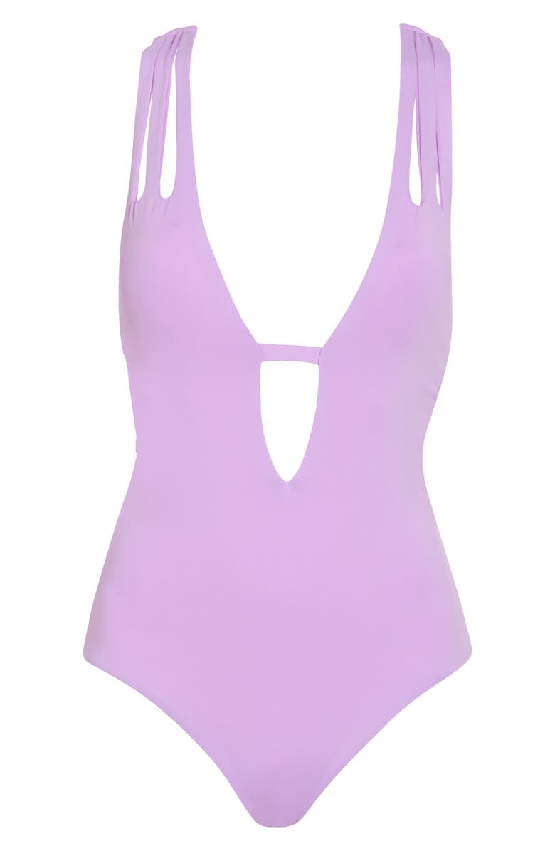 Becca Solid One-Piece Swimsuit, Alternate, color, 