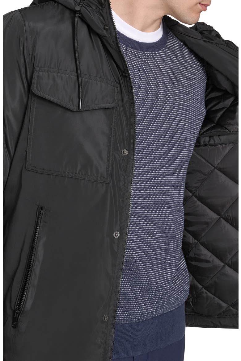 Hooded Utility Pocket Jacket, Alternate, color, BLACK