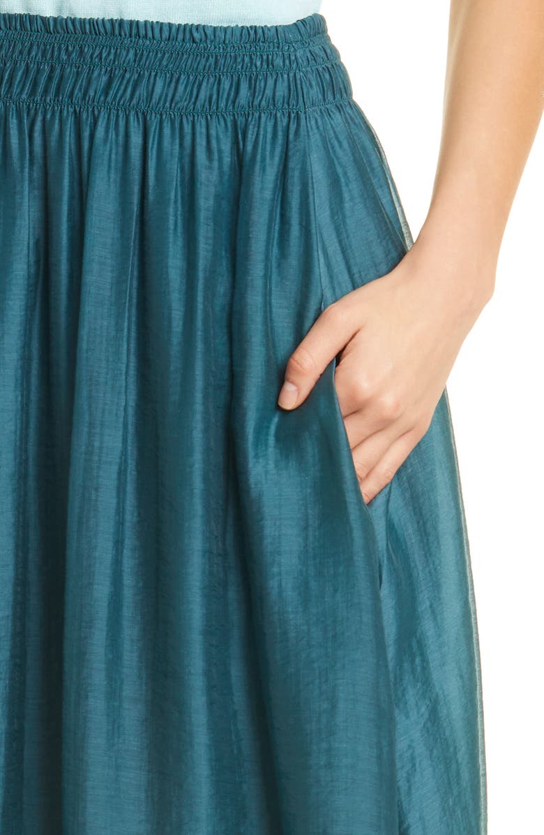 Vince Smocked Waist Maxi Skirt, Alternate, color,