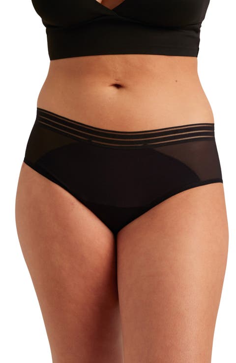 Period & Leakproof Regular Absorbency Mesh Hipster Briefs