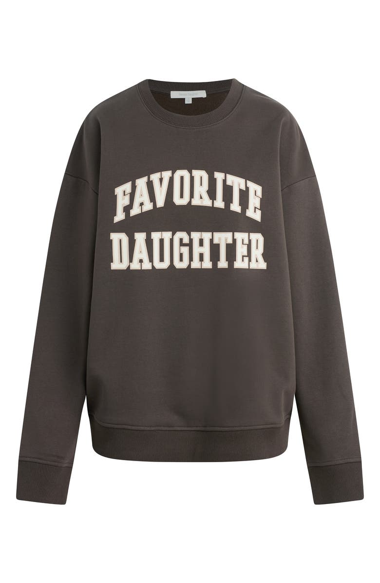Favorite Daughter Collegiate Cotton Blend Sweatshirt, Main, color, Coffee/ Gardenia