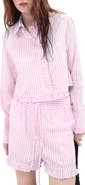 DELUC Split Crop Shirt