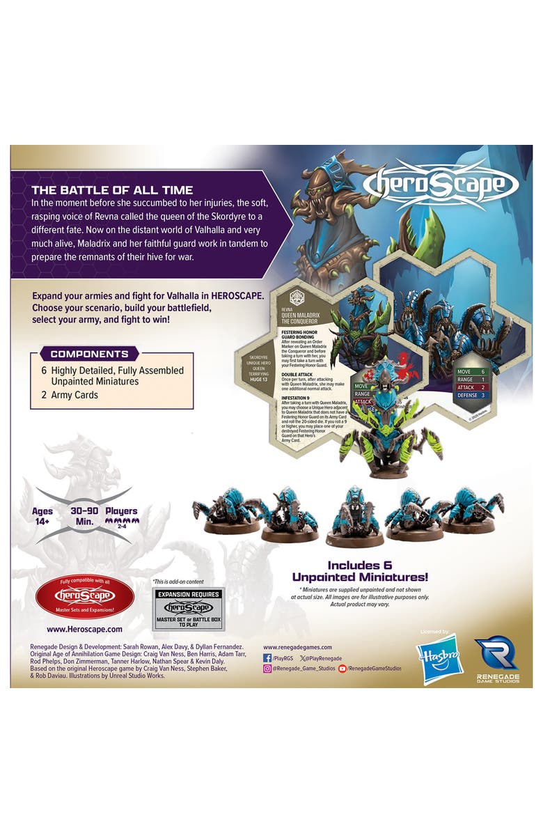 Renegade Games Rising Tide, Queen Maladrix & Festering Honor Guard, Alternate, color, Multicolored