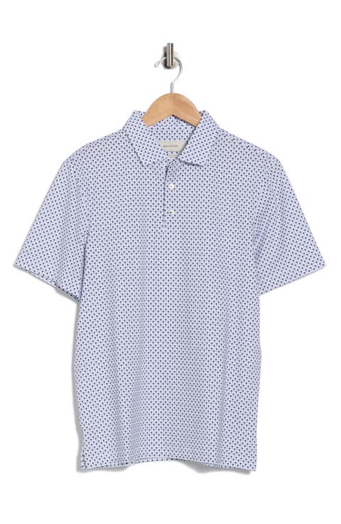 Palm Tree Stretch Cotton Knit Polo