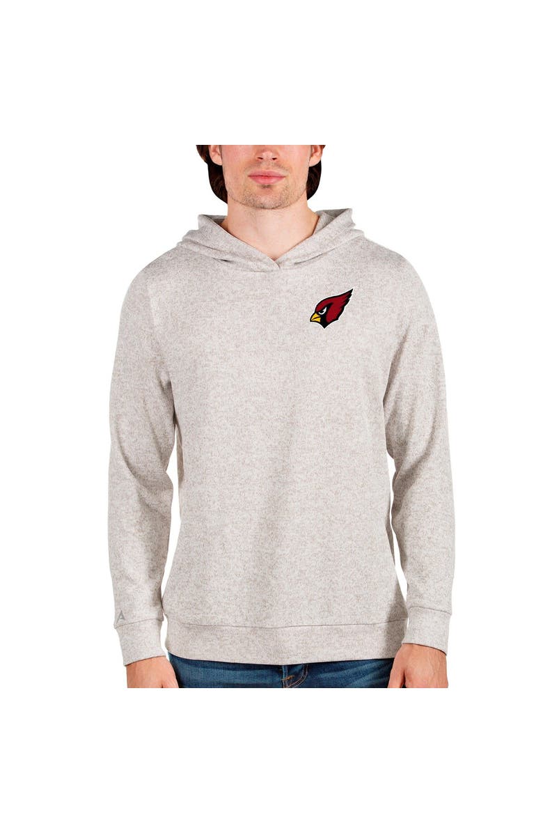 ANTIGUA Men's Antigua Oatmeal Arizona Cardinals Absolute Pullover Hoodie, Main, color,