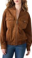 Steve Madden Dean Faux Suede Bomber Jacket
