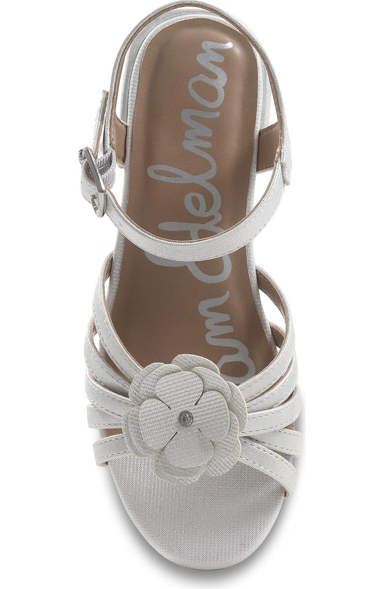 Sam Edelman Kids' Calla Flower Ankle Strap Sandal, Alternate, color, White