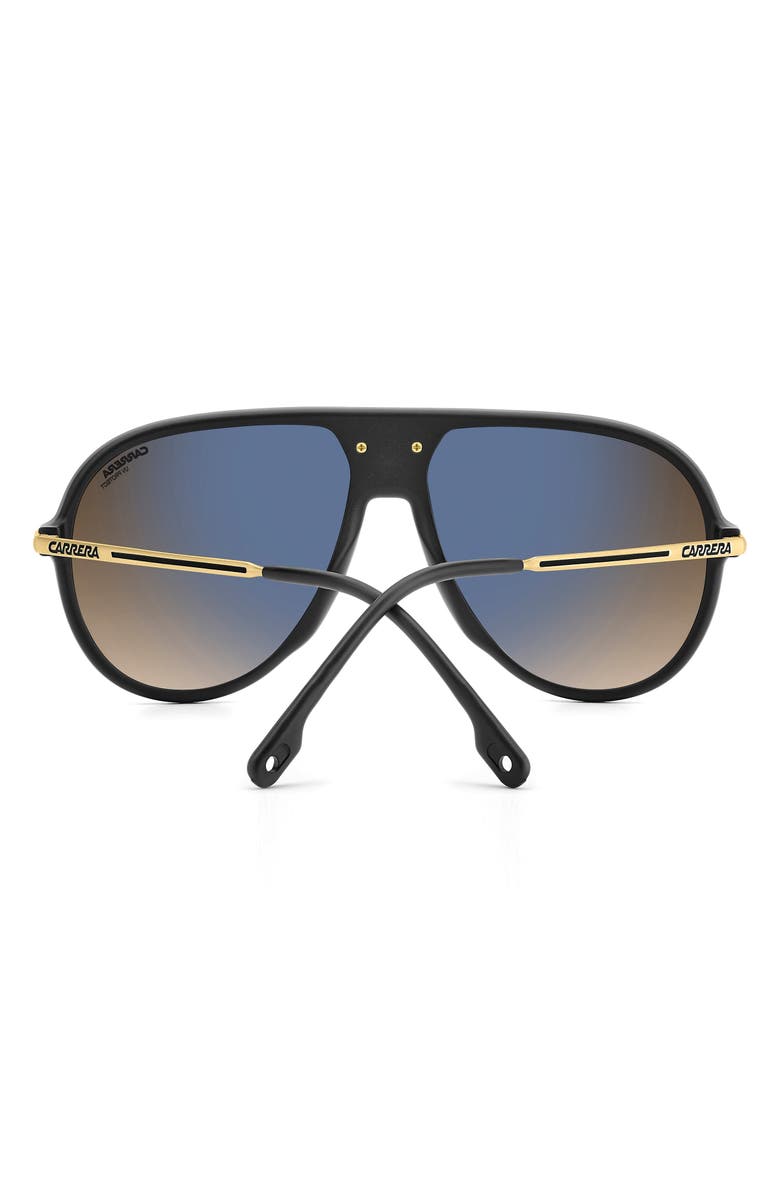 Carrera Eyewear C Sport 61mm Gradient Shield Sunglasses, Alternate, color, Black Gold/ Black Brown Green