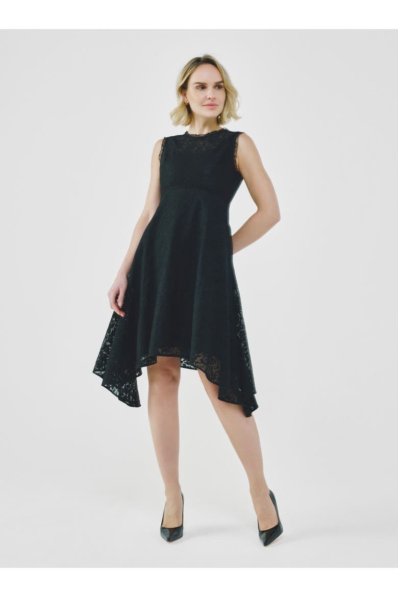 Organic Cotton Lace Dress, Main, color, Black