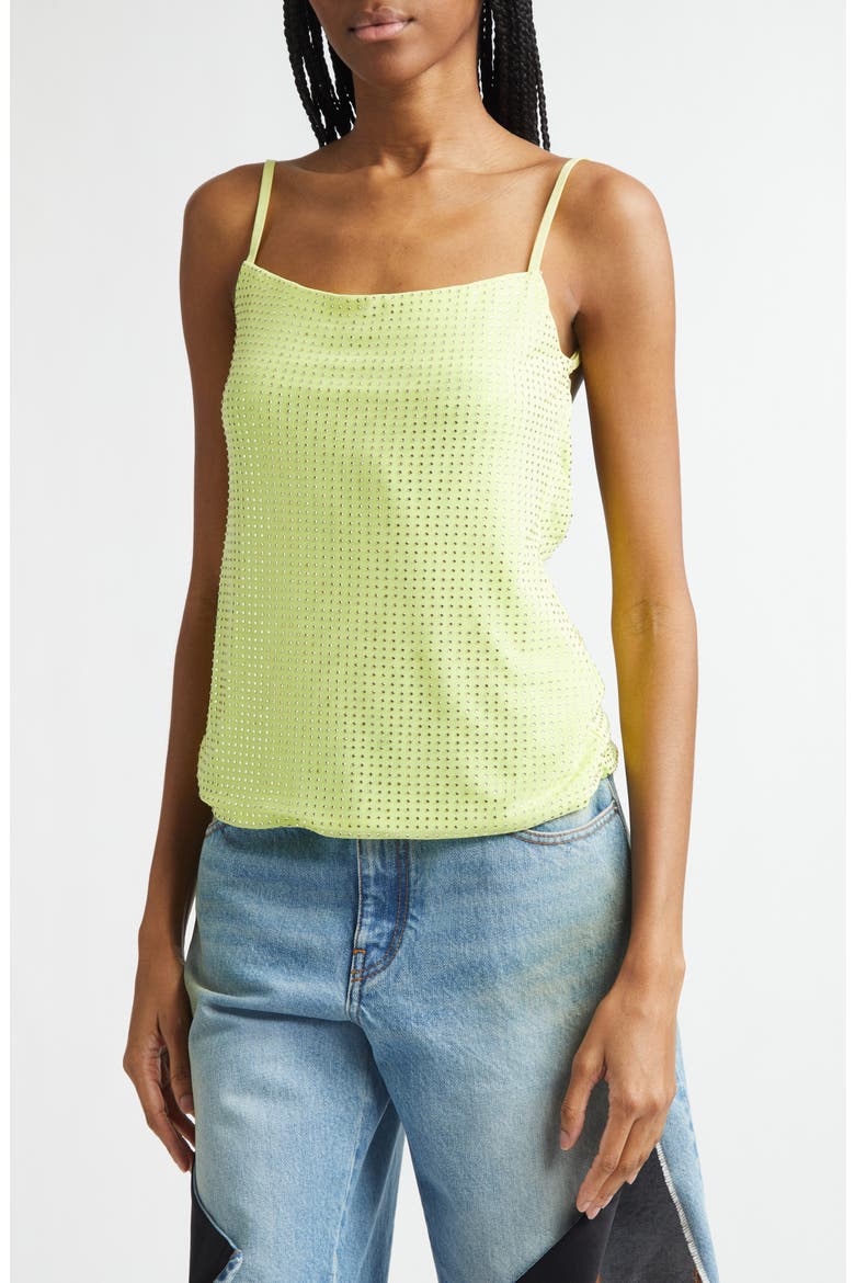 Hotfix Crystal Jersey Camisole, Alternate, color, LIMONCELLO