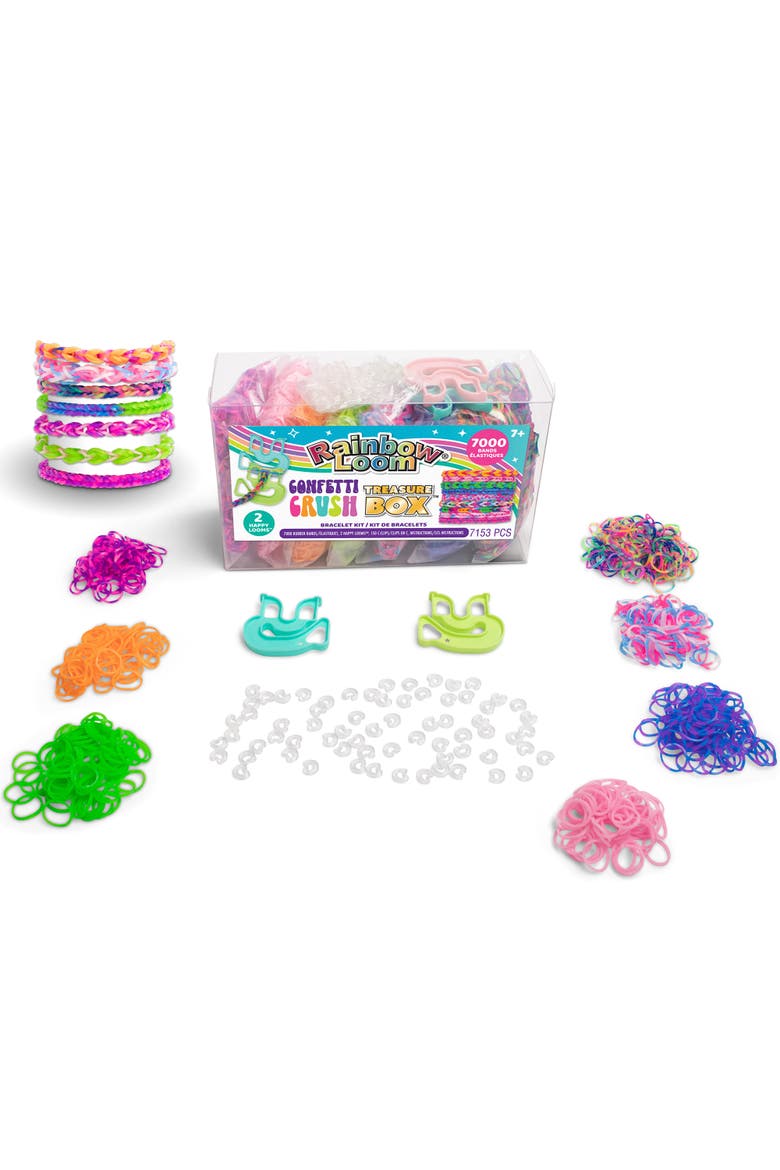 Confetti Crush Treasure Box 7000 Bands, DIY Kit, Kids 7+, Main, color, Multicolored