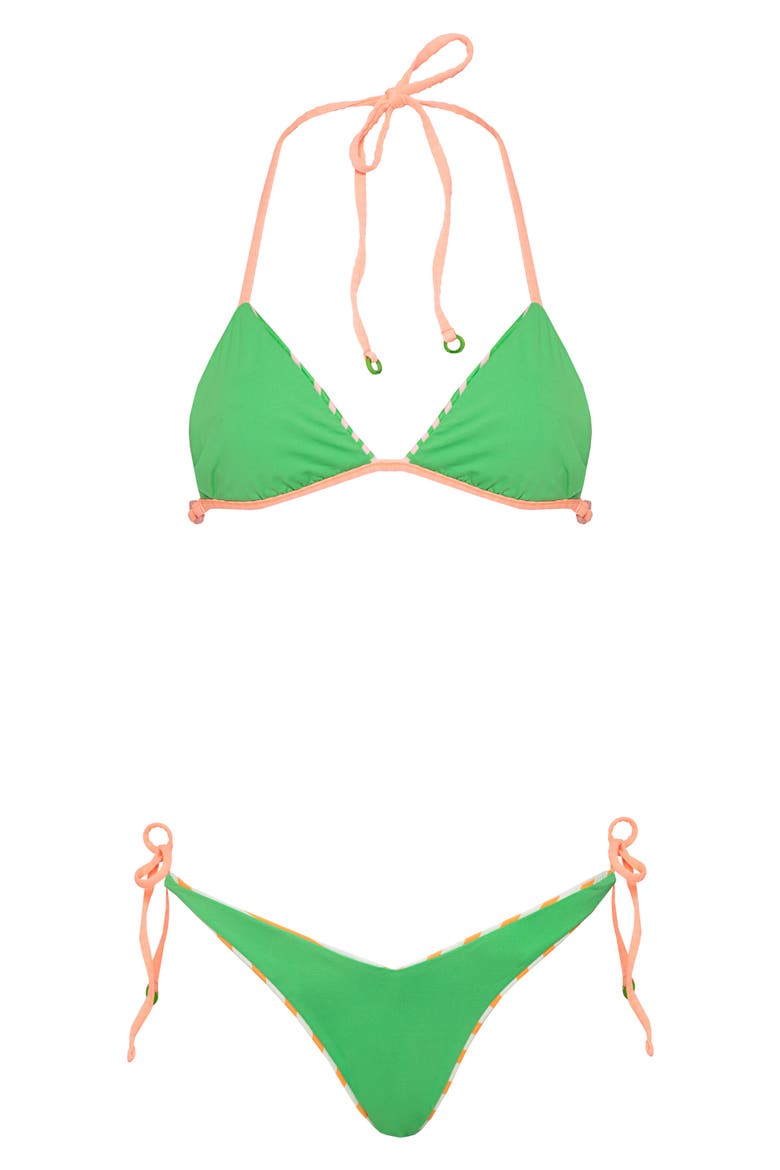 Sunshine Reversible Side Tie Bikini Bottoms, Alternate, color, ORANGE