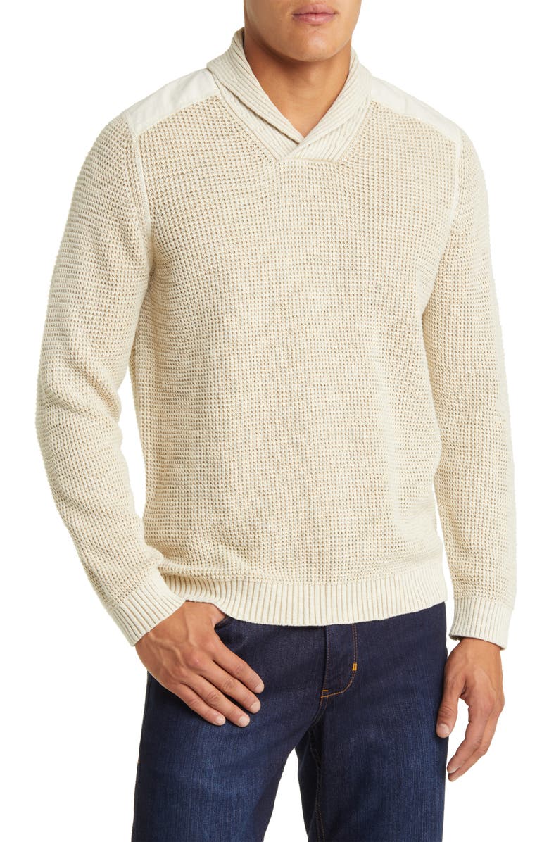 Tommy Bahama Tidemark Shawl Collar Cotton Sweater, Main, color,