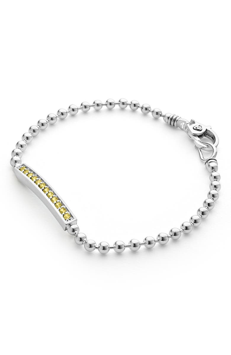 LAGOS Caviar Spark Yellow Sapphire Bar Bracelet, Alternate, color, 