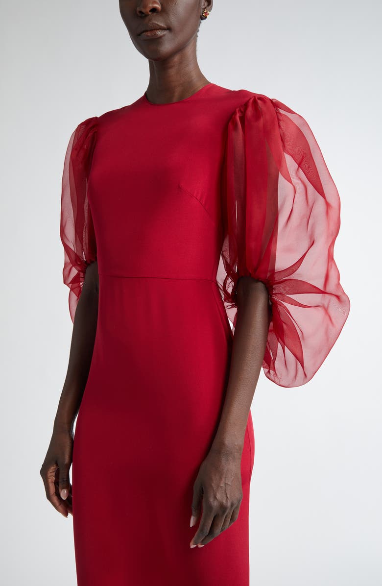 Altuzarra Danielle Balloon Sleeve Silk Cady Dress, Alternate, color, 