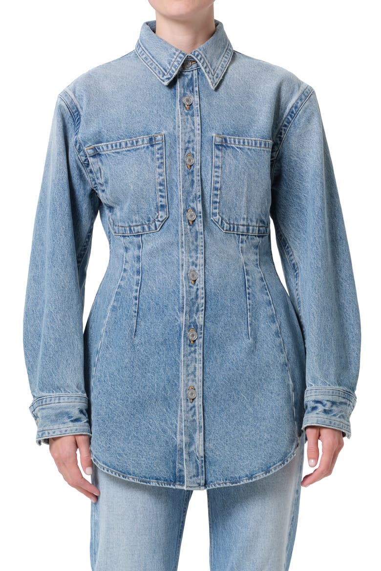 Wilma Denim Shirt, Main, color, MAGNIFY MEDIUM INDIGO
