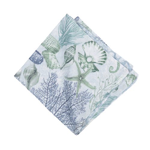 C & F Home C&f Home Shoreline Waters Cotton Napkins Set Of 6 In Blue
