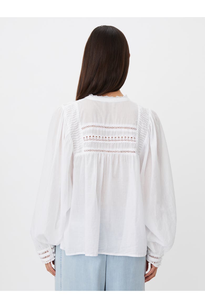 Maizoria Mandarin Collar Blouse, Alternate, color, White