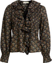 DÔEN Hardy Ruffle Pintuck Organic Cotton Top