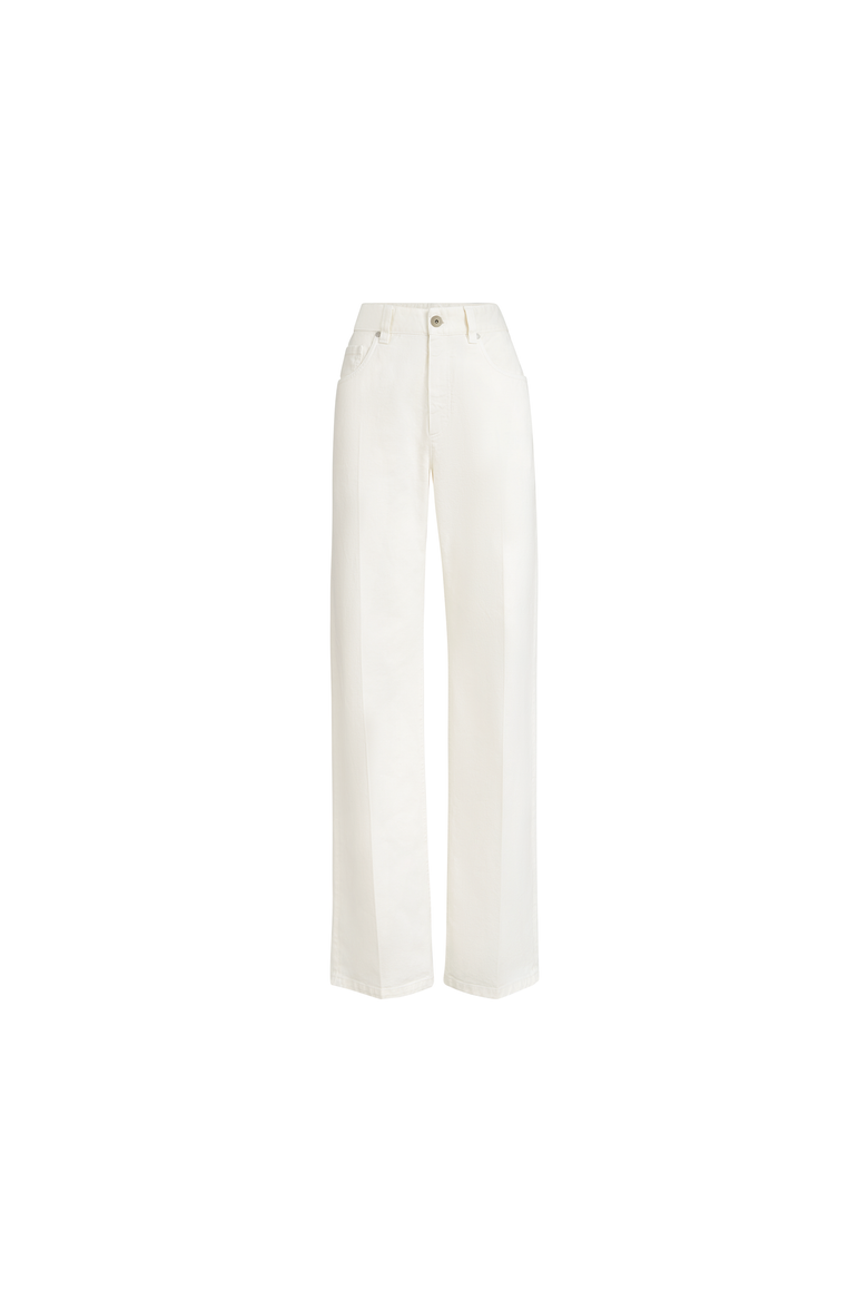 Dyed denim contemporary loose trousers, Alternate, color, Panama