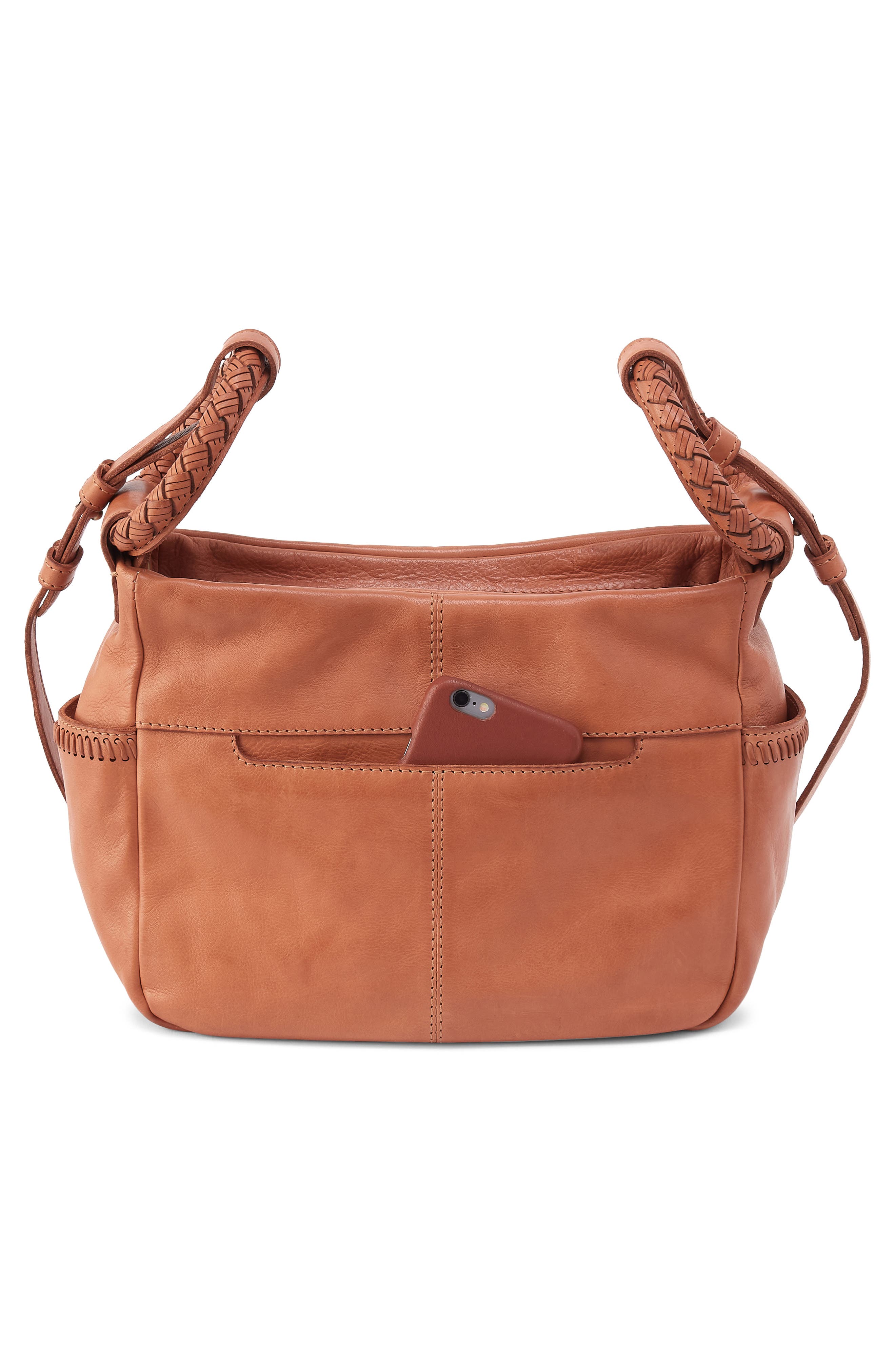 HOBO Sheila Leather Crossbody Bag, Alternate, color, Harvest Wheat