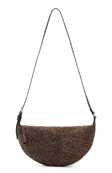 Half Moon Leather Shoulder Bag