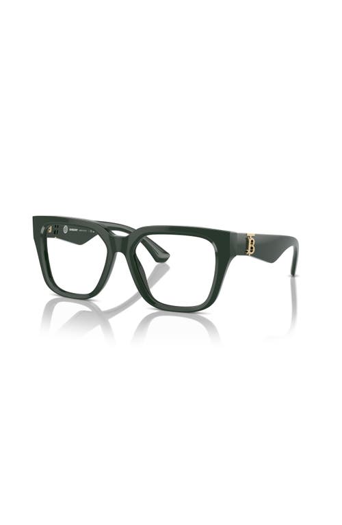 Burberry 51mm Square Optical Glasses In Green
