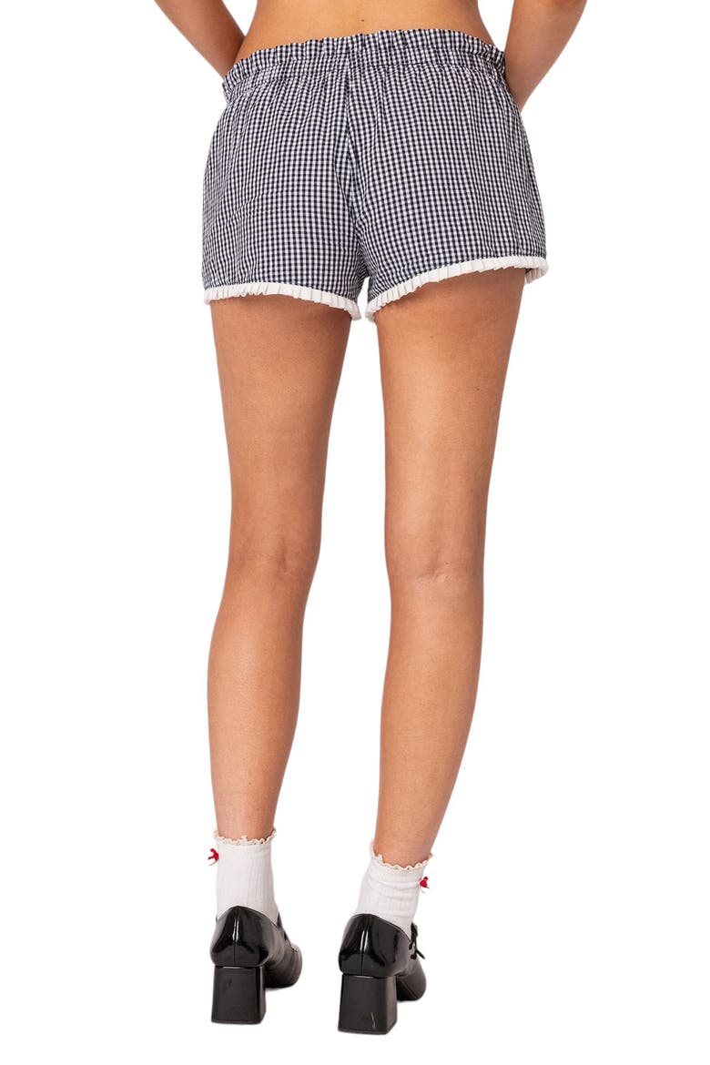 Kyra Gingham Shorts, Alternate, color, BLACK-AND-WHITE