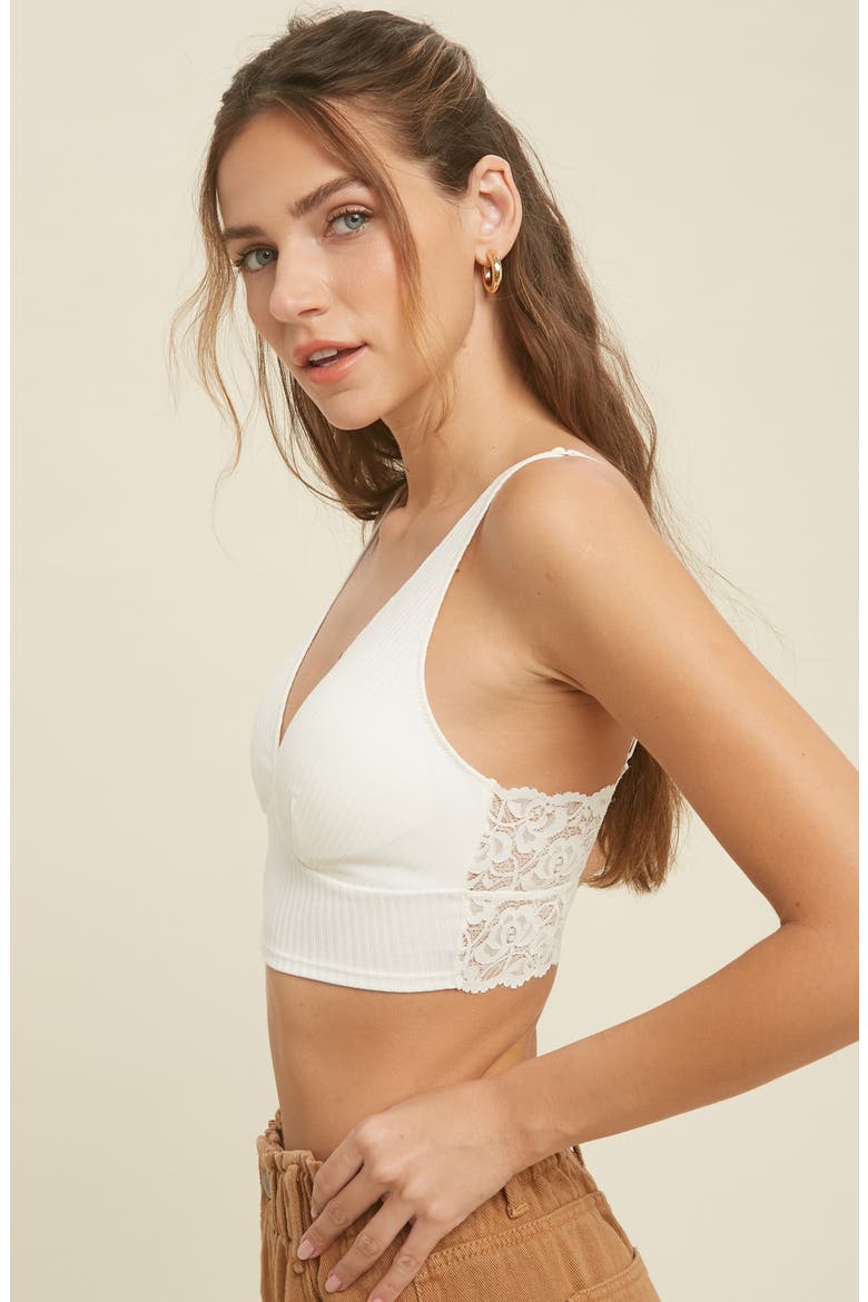 Seamless Bralette, Alternate, color, IVORY