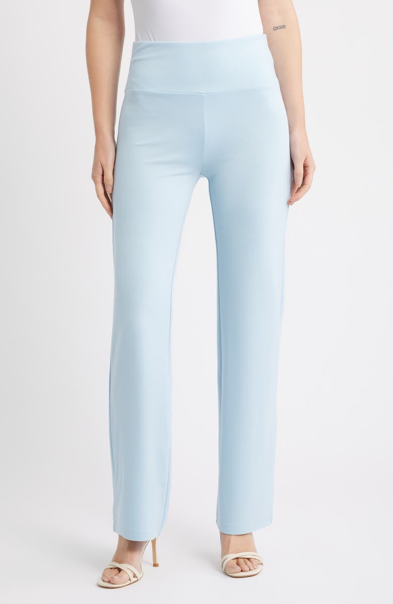 AK ANNE KLEIN High Waist Pull-On Pants, Main, color, Opal Blue
