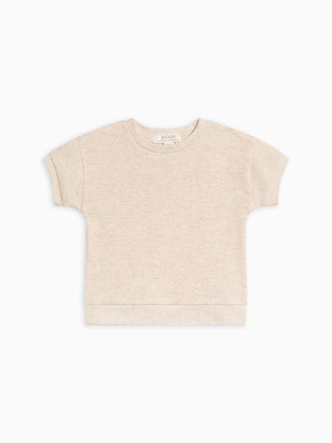 Ali Organic Waffle Short Sleeve Tee (Toddler & Little Kids)