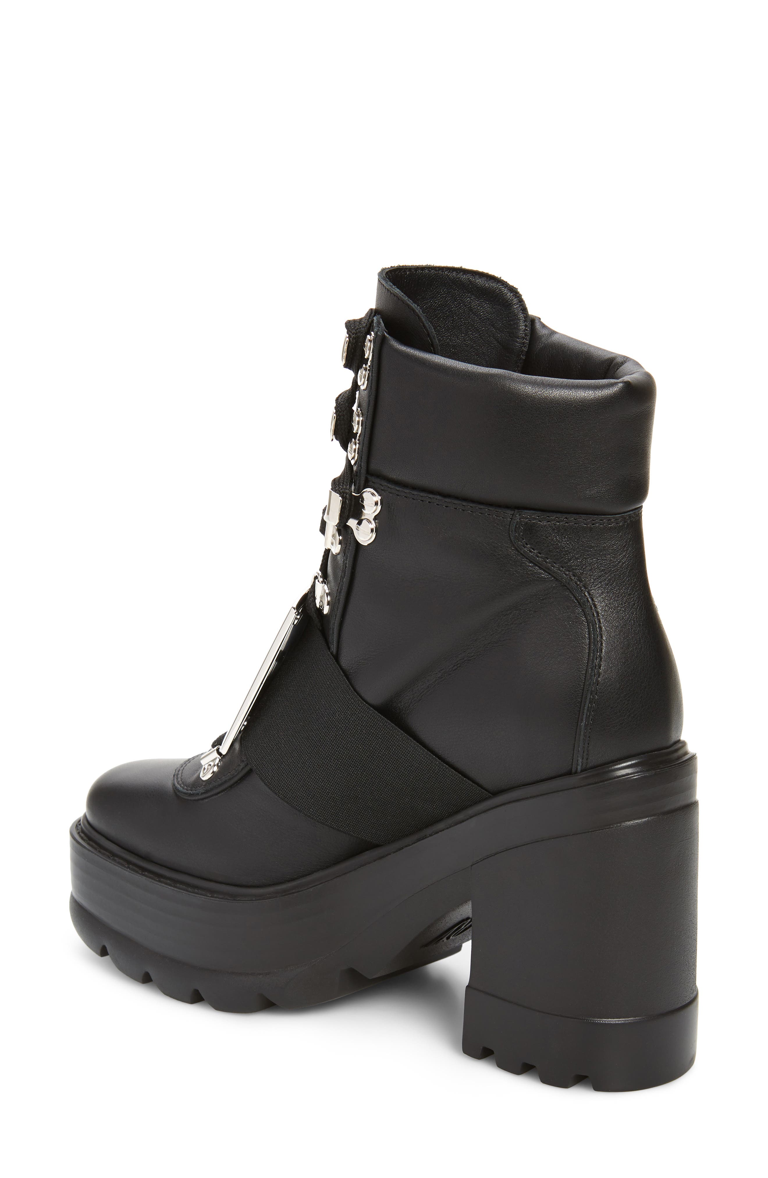 Roger Vivier Buckle Platform Hiking Boot, Alternate, color, 