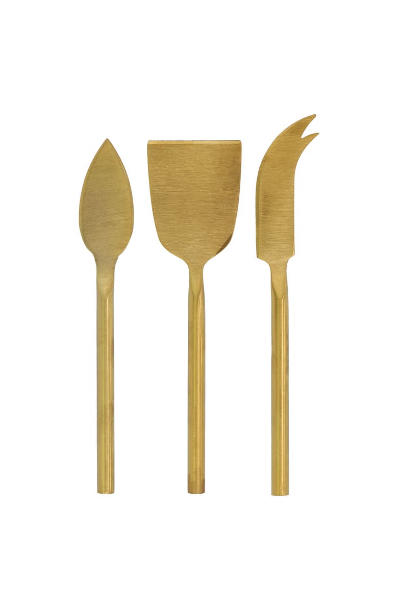 Megachef 21 x 11 Inch Acacia Wood Cheese Board with 3 Piece Knife Set, Alternate, color, Acacia