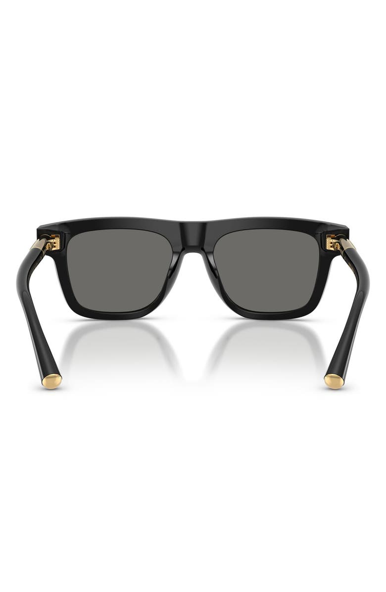 Dolce&Gabbana 52mm Square Sunglasses, Alternate, color, Black / Grey