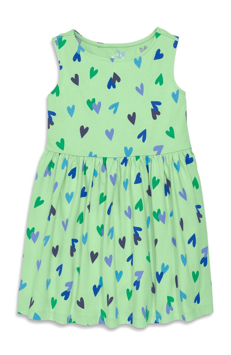 Primary Kids Recess Dress In Conetti Hearts, Main, color, Pear Multi Confetti Hearts