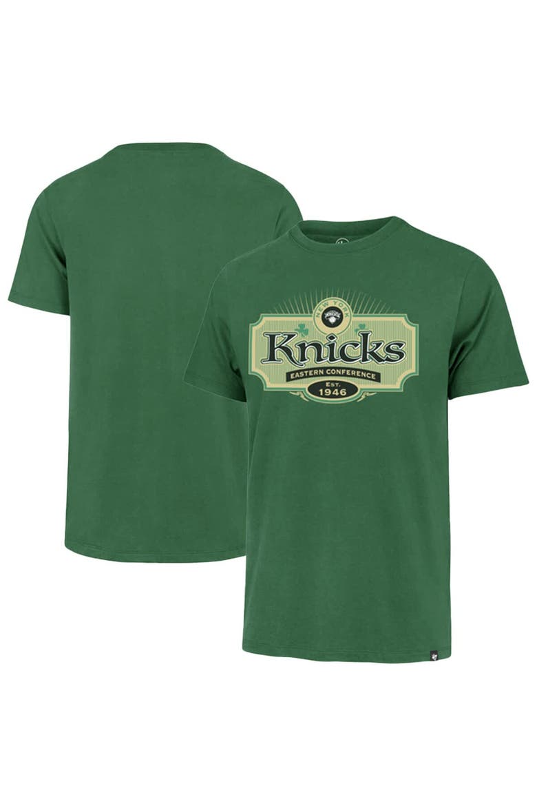Men's '47  Green New York Knicks Lucky Team Franklin T-Shirt, Main, color, Green