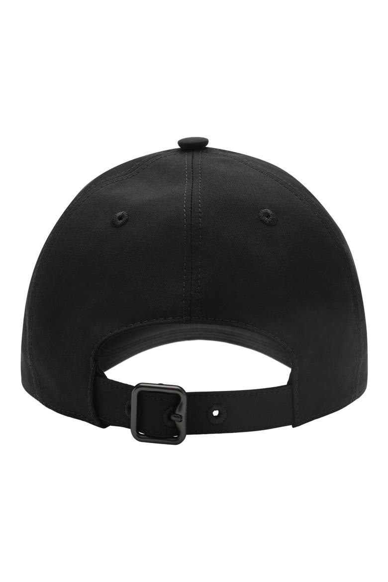Script Gabardine Adjustable Baseball Cap, Alternate, color, BLACK