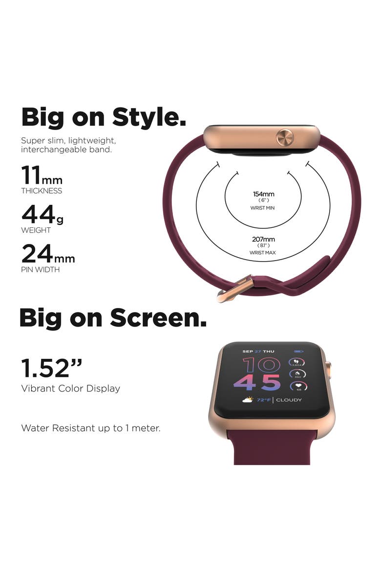 iTouch Air 4 Smartwatch, 44mm, Alternate, color, MERLOT