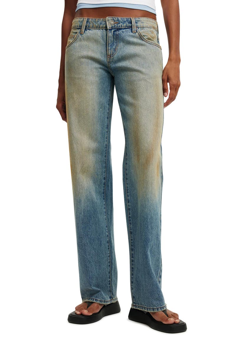 Women's Low Rise Straight Jean, Main, color, Stefani Blue