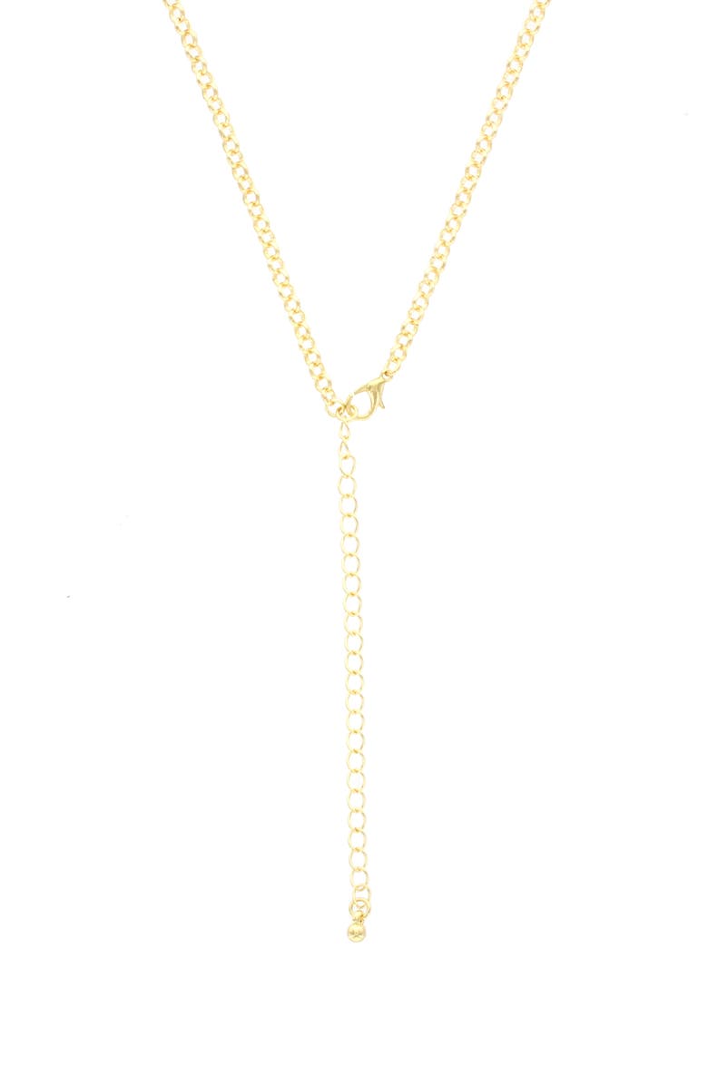 OLIVIA WELLES Lissa Crystal Teardrop Pendant Necklace, Alternate, color, Gold / Blue
