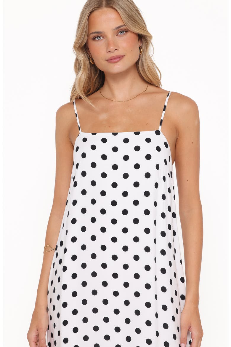 Virgo Polka Dot Maxi Dress, Alternate, color, WHITE POLKA DOT