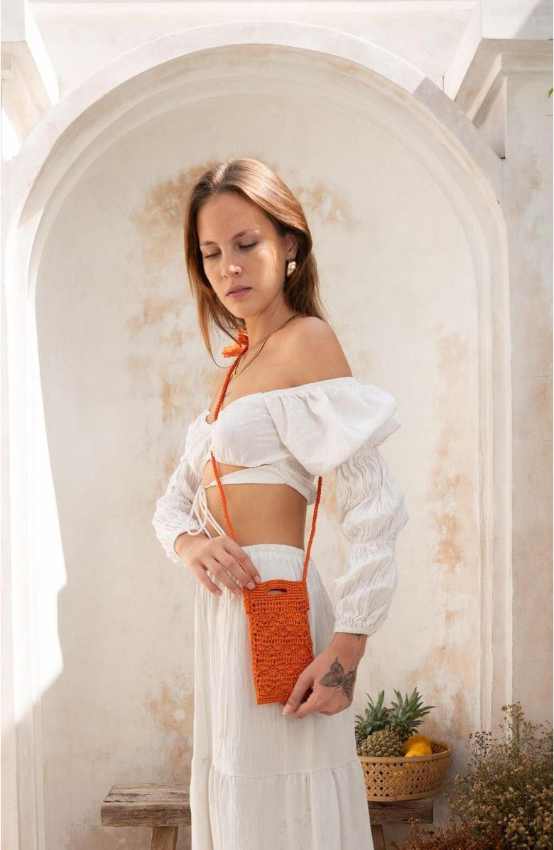 Zanatany Concepts Poushy Phone Pouch, Alternate, color, Orange