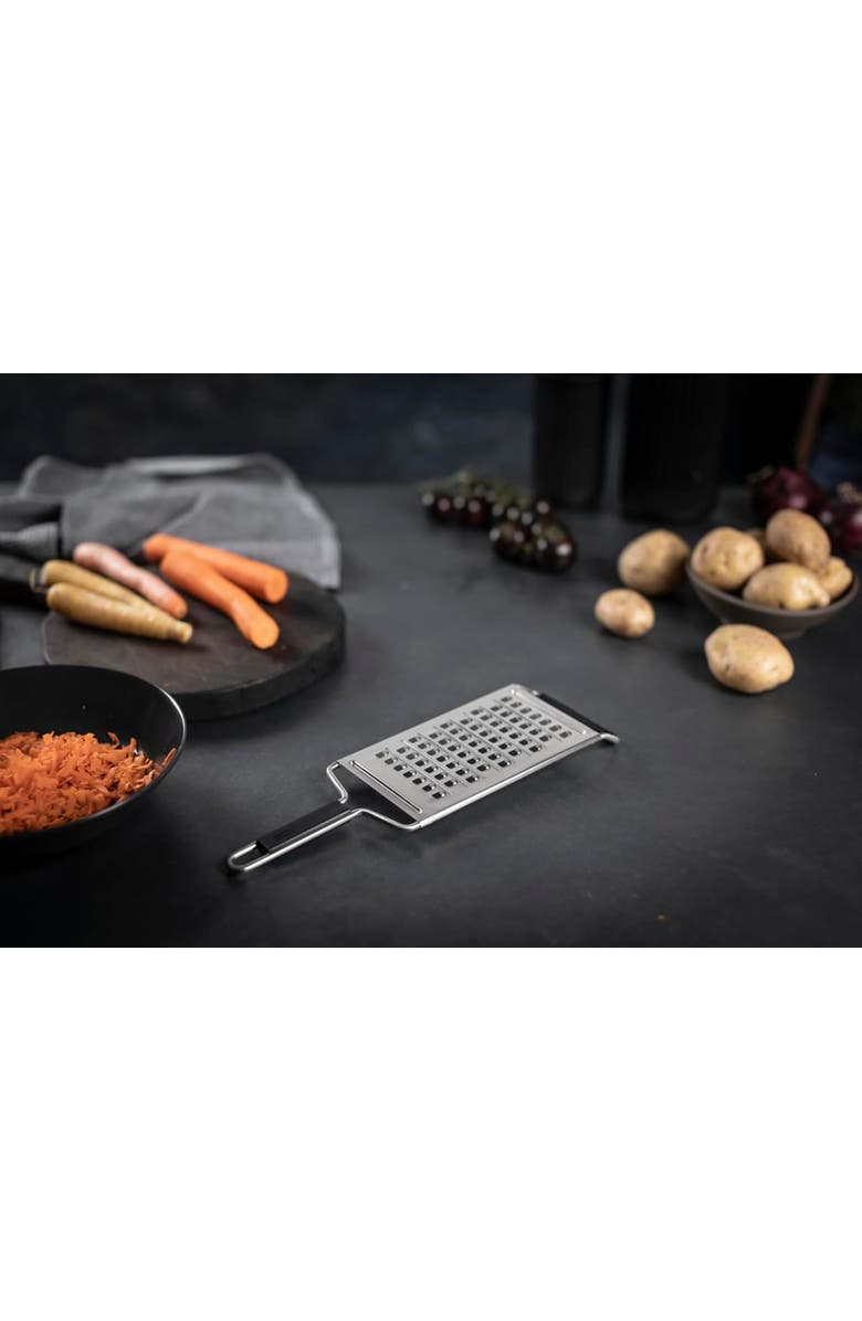 Kuhn Rikon Essential Coarse Grater with Ultra-Sharp Stainless Steel Blade for Vegetables, Cheese & Potatoes, Alternate, color, Silver